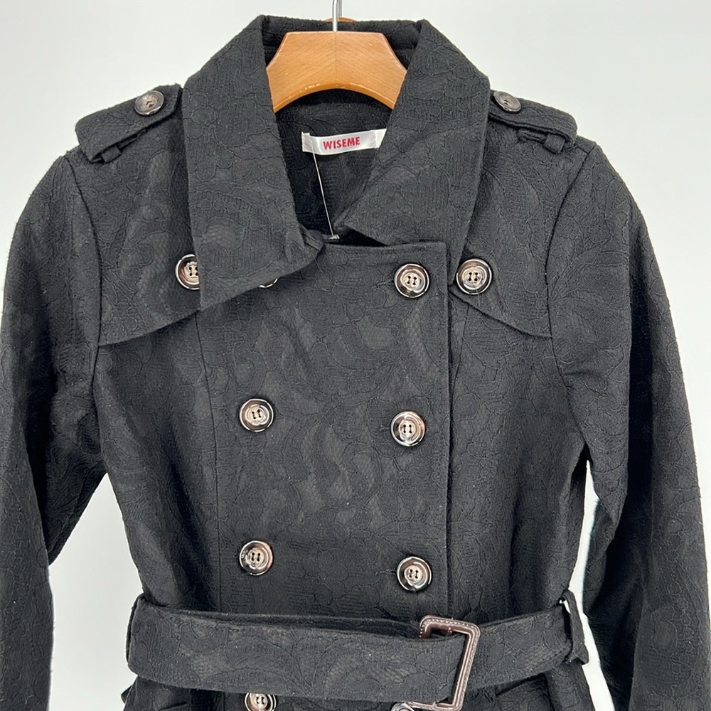 WISEME‎ BLACK LACE COAT - Picture 2 of 10
